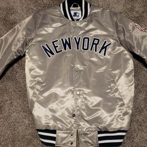 Packer x Starter collaboration Yankees satin jacke